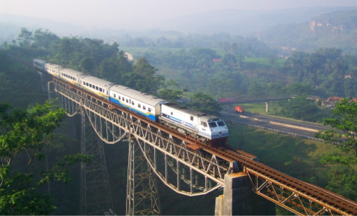 A scenic train route through Bali’s lush tropical forests and rice fields with Tripmonks.