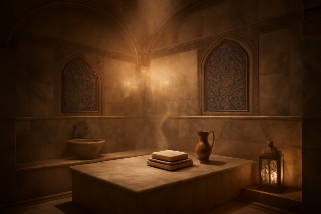 Relaxing in a warm Turkish hammam, a perfect winter activity in Turkey.