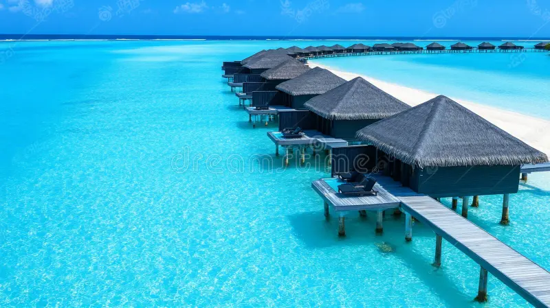 Luxurious overwater villas at an affordable luxury resort in the Maldives.

